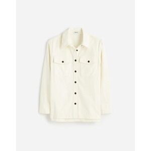 Madewell Corduroy Relaxed Shirt-Jacket‎ Small Winter White NWT